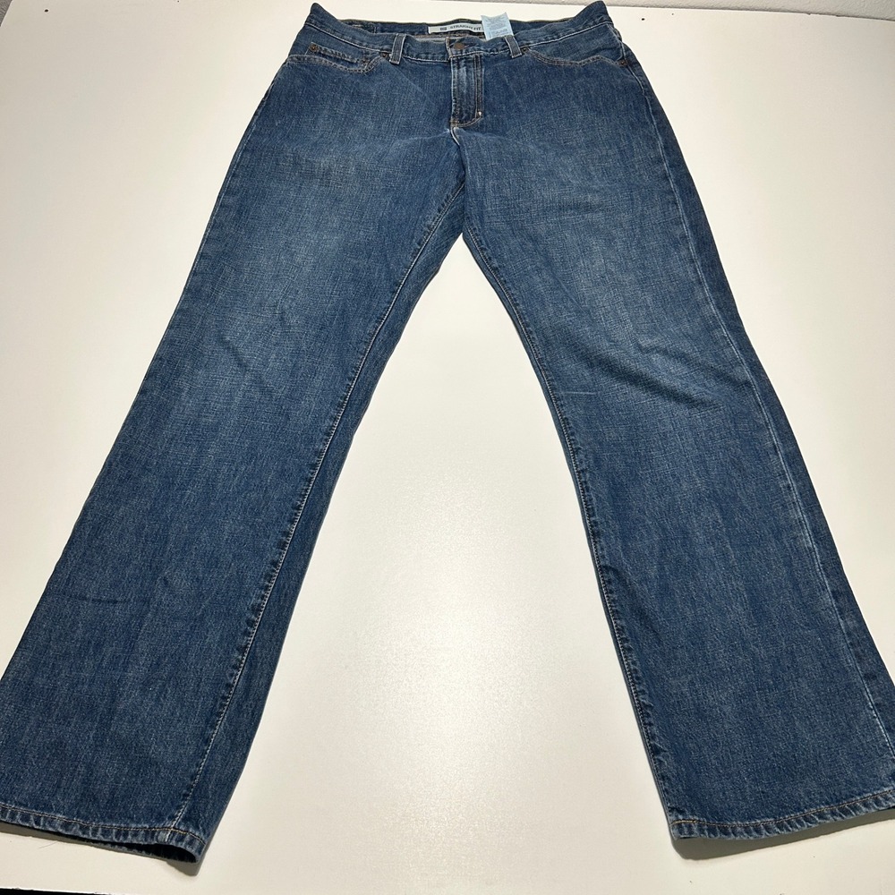 Gap Straight Fit Jeans Mens 35x34 Medium Wash Blue Denim 100% Cotton 2005 00s